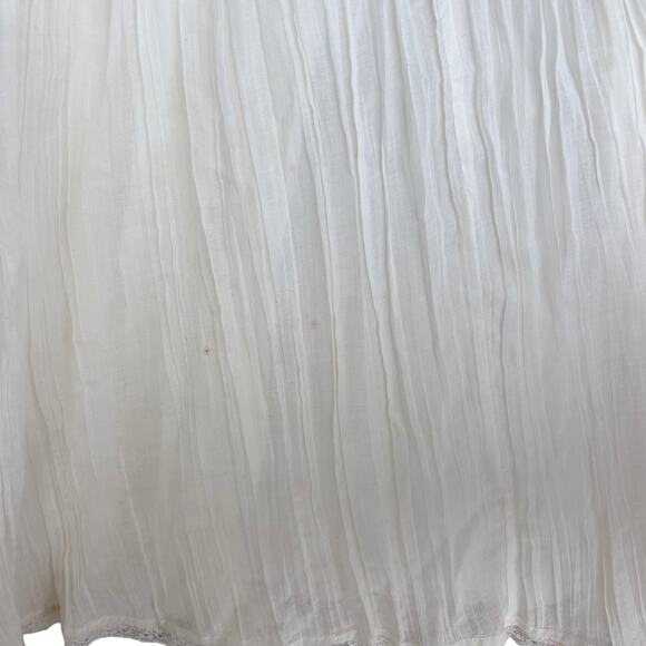 Vintage 70s Gunne Sax White Lace Maxi Dress Prairie Boho Sz 5 - Picture 7 of 15